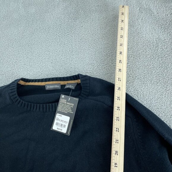 St. Johns Bay Classic Cotton Sweater Black XL Mens NWT 5438 - Picture 6 of 9